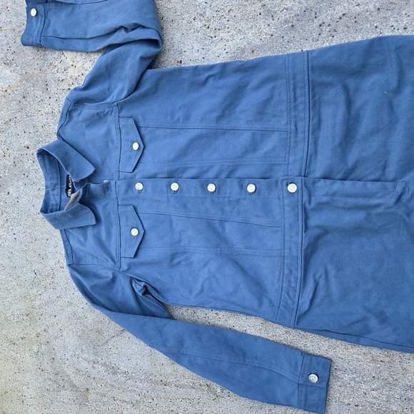 Blue Button-Up Jacket - Picture 2 of 8